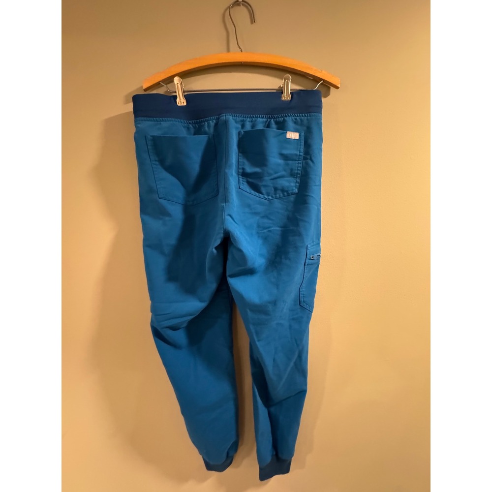 FIGS Zamora Jogger Scrub Pants High Waisted Small Teal Blue Womens - Picture 4 of 6